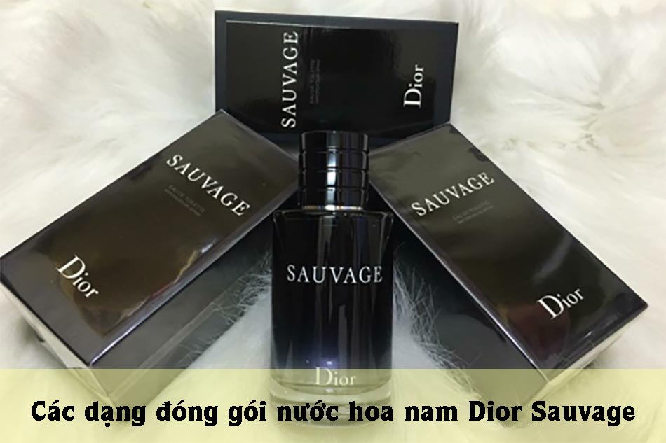 Các dạng đóng gói nước hoa nam Dior Sauvage