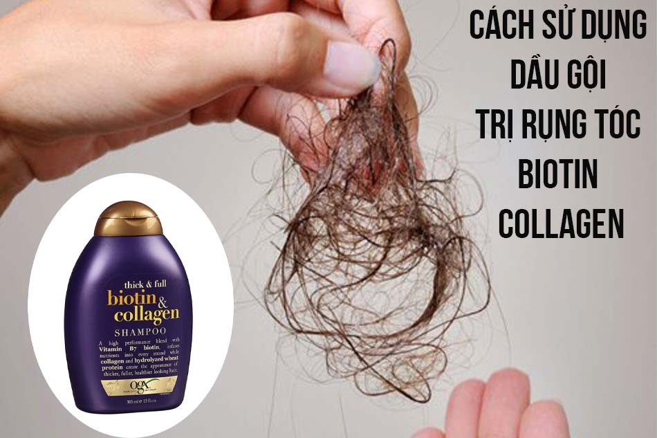 Cách sử dụng dầu gội trị rụng tóc Biotin Collagen