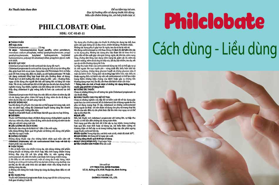 Cách dùng - Liều dùng của Philclobate