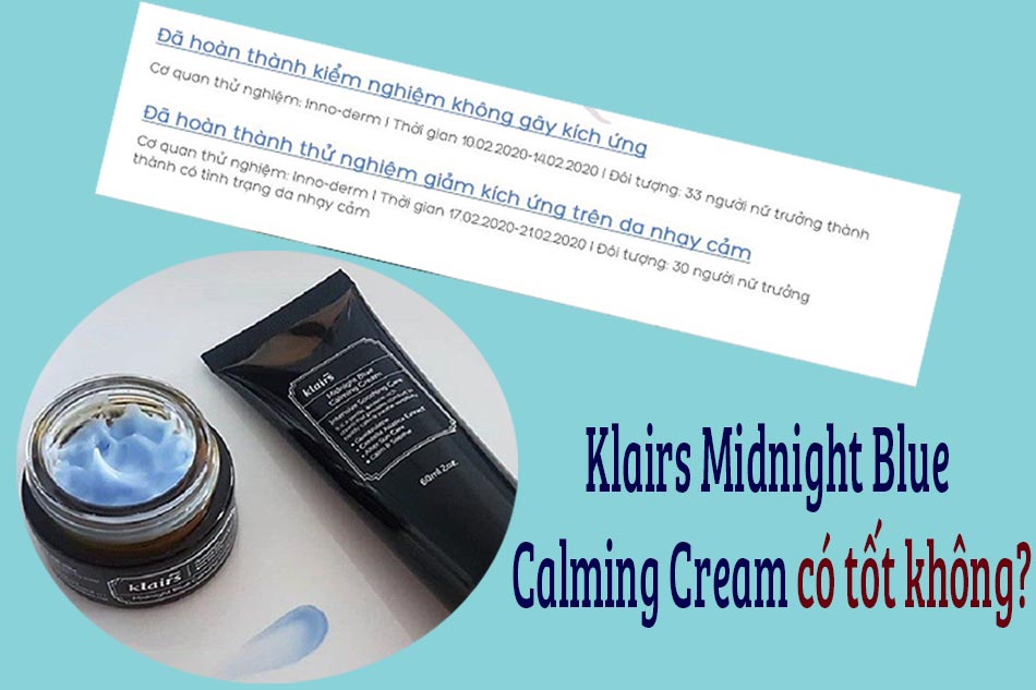 Klairs Midnight Blue Calming Cream có tốt không?