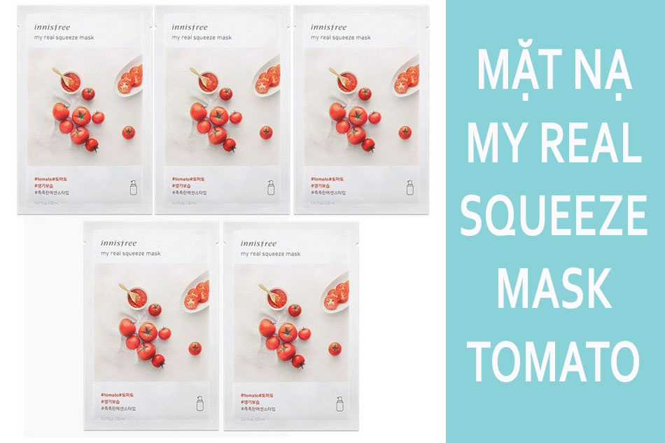Mặt nạ giấy Innisfree My Real Squeeze Mask Tomato - Cà chua