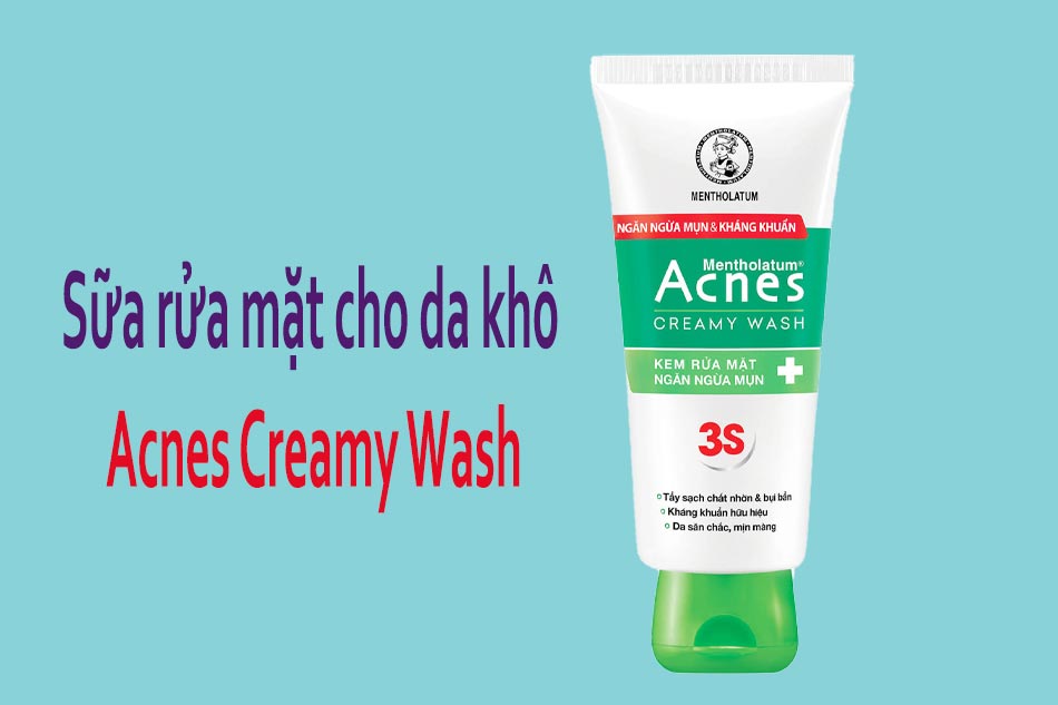 Sữa rửa mặt dành cho da khô Acnes Creamy Wash