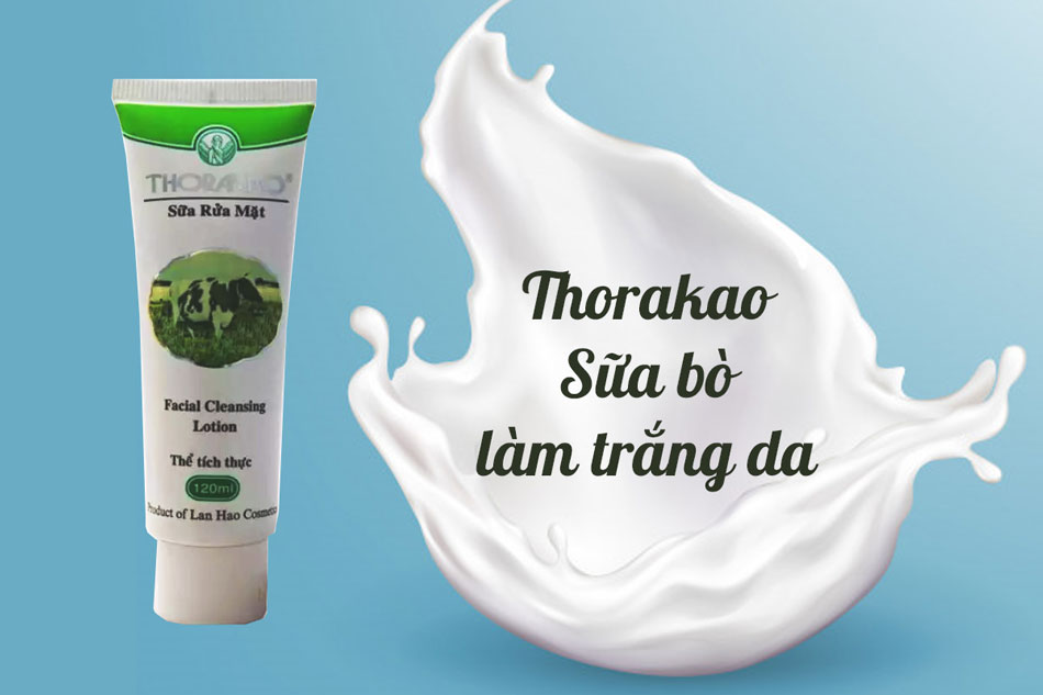Sữa rửa mặt Thorakao sữa bò làm trắng da