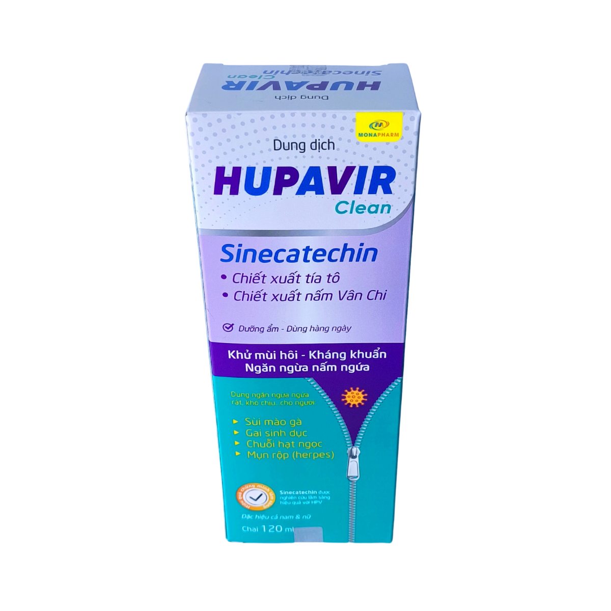 Dung dịch HUPAVIR Clean Sinecatechin 120ml