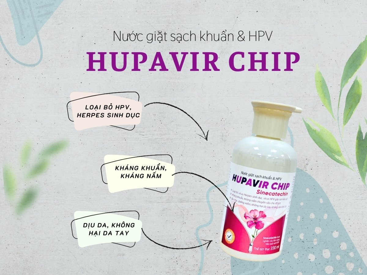 Nước giặt kháng khuẩn & HPV Hupavir Chip