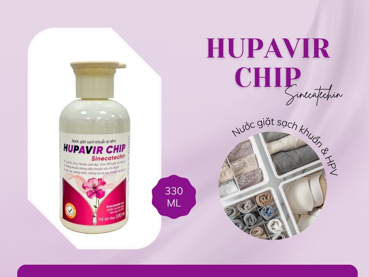 Nước giặt kháng khuẩn & HPV Hupavir Chip